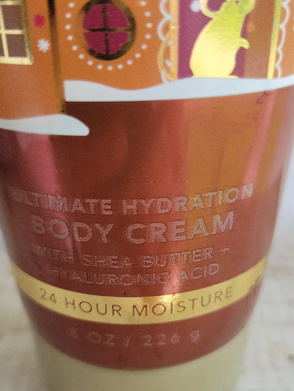 Bath & Body Works Jolly Gingerbread Village Body Cream - Brown & Gold